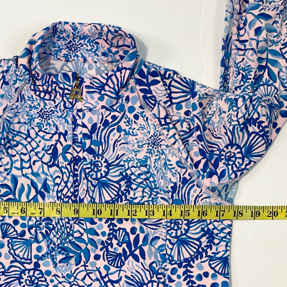 Lilly Pulitzer Luxetic Blue and Pink Patterned Top M - Picture 5 of 8